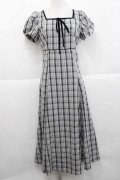 An MILLE / チェックマーメイドワンピース  ブラック I-25-11-27-041-EL-OP-SA-ZI