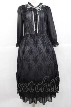 画像1: axes femme / 総レースワンピース M ブラック I-25-11-27-043-AX-OP-SA-ZI