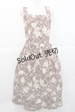 画像1: PINK HOUSE / パフュームプリントサロペットスカート  チョコレート I-25-11-27-044-LO-SK-SA-ZI