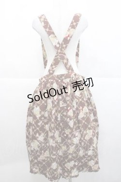 画像2: PINK HOUSE / パフュームプリントサロペットスカート  チョコレート I-25-11-27-044-LO-SK-SA-ZI