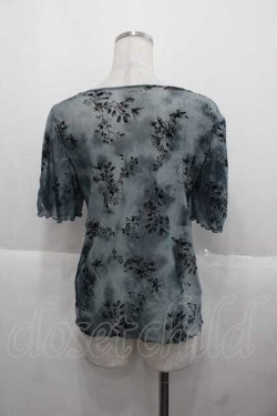 画像2: axes femme / 袖ギャザーシアーインナー  ブルーグリーン I-25-11-27-007-AX-TO-SA-ZI