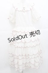 PINK HOUSE / フルーツ刺繍フリルワンピース  アイボリー I-25-11-27-049-LO-OP-SA-ZI