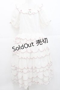 PINK HOUSE / フルーツ刺繍フリルワンピース  アイボリー I-25-11-27-049-LO-OP-SA-ZI