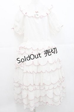 画像1: PINK HOUSE / フルーツ刺繍フリルワンピース  アイボリー I-25-11-27-049-LO-OP-SA-ZI