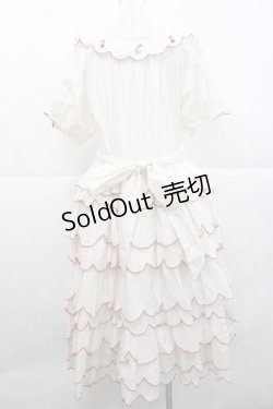 画像2: PINK HOUSE / フルーツ刺繍フリルワンピース  アイボリー I-25-11-27-049-LO-OP-SA-ZI