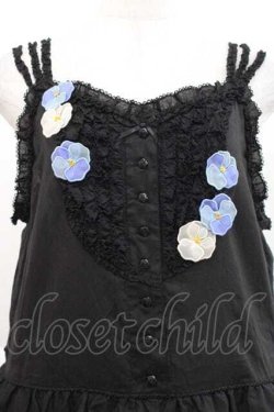 画像3: PINK HOUSE / パンジーレース使いローンキャミソールワンピース  黒 I-25-11-27-052-LO-OP-SA-ZI