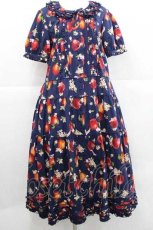 画像1: PINK HOUSE / HELLO KITTY Patterned Long One-piece  ネイビー I-25-11-27-053-LO-OP-SA-ZI (1)