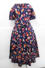 画像2: PINK HOUSE / HELLO KITTY Patterned Long One-piece  ネイビー I-25-11-27-053-LO-OP-SA-ZI (2)