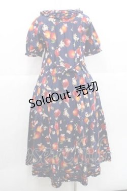 画像2: PINK HOUSE / HELLO KITTY Patterned Long One-piece  ネイビー I-25-11-27-053-LO-OP-SA-ZI