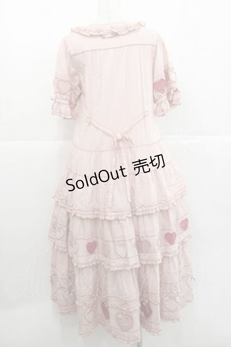 画像2: PINK HOUSE / 関西限定ハートパッチワークワンピース  ピンク I-25-11-27-054-LO-OP-SA-ZI (2)