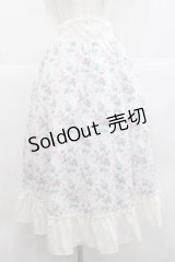 Kurumi Collaboration / グレイスフルコルセット風ロングスカート M 白 I-25-11-27-055-LO-SK-SA-ZI