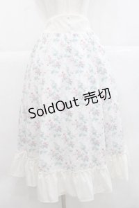 Kurumi Collaboration / グレイスフルコルセット風ロングスカート M 白 I-25-11-27-055-LO-SK-SA-ZI