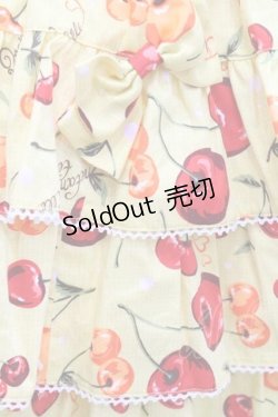 画像3: metamorphose / Vintage Cherryフリルスカート  イエロー I-25-11-27-056-ME-SK-SA-ZI