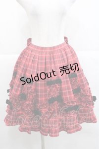 Chalmiere / タータンチェックスカート  赤チェック I-25-11-27-057-LO-SK-SA-ZI