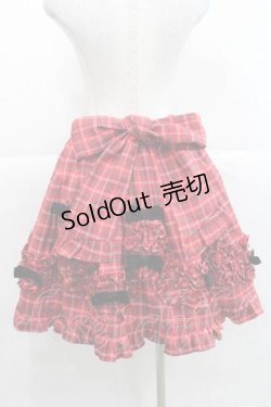 画像2: Chalmiere / タータンチェックスカート  赤チェック I-25-11-27-057-LO-SK-SA-ZI