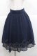 画像1: F i.n.t / ラインゴムベルト付きシアースカート  ネイビー I-25-11-27-058-CA-SK-SA-ZI (1)