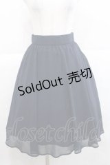 F i.n.t / ラインゴムベルト付きシアースカート  ネイビー I-25-11-27-060-CA-SK-SA-ZI