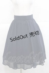 F i.n.t / ラインゴムベルト付きシアースカート  ネイビー I-25-11-27-060-CA-SK-SA-ZI