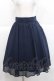 画像1: F i.n.t / ラインゴムベルト付きシアースカート  ネイビー I-25-11-27-060-CA-SK-SA-ZI (1)