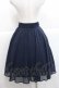 画像2: F i.n.t / ラインゴムベルト付きシアースカート  ネイビー I-25-11-27-060-CA-SK-SA-ZI (2)