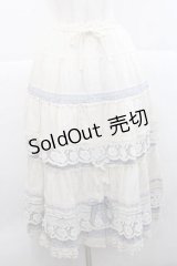 PINK HOUSE / ローズレース使いスカート  アイボリーＸブルー I-25-11-27-063-LO-SK-SA-ZI