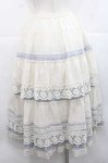 画像2: PINK HOUSE / ローズレース使いスカート  アイボリーＸブルー I-25-11-27-063-LO-SK-SA-ZI (2)