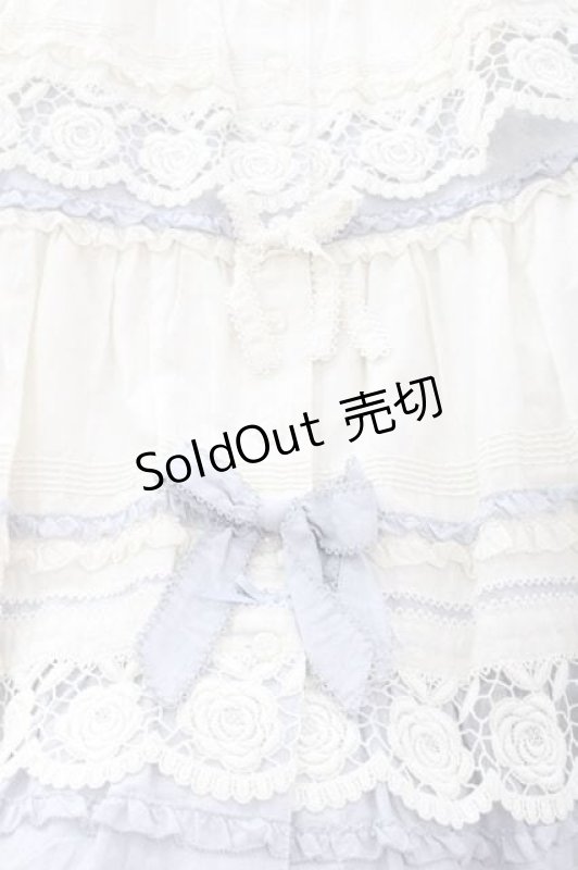 画像3: PINK HOUSE / ローズレース使いスカート  アイボリーＸブルー I-25-11-27-063-LO-SK-SA-ZI (3)