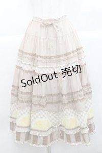 PINK HOUSE / レモンケーキパッチワークスカート  ブラウン I-25-11-27-064-LO-OP-SA-ZI