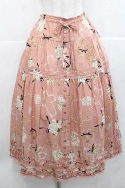 画像1: PINK HOUSE / イノセントチャーチスカート  ピンク I-25-11-27-065-LO-SK-SA-ZI