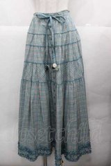 PINK HOUSE / White Cloverモチーフ付きオリジナルチェックスカート  グリーンチェック I-25-11-27-066-LO-SK-SA-ZI