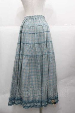 画像2: PINK HOUSE / White Cloverモチーフ付きオリジナルチェックスカート  グリーンチェック I-25-11-27-066-LO-SK-SA-ZI