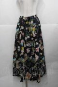 PINK HOUSE / ブーケモチーフプリントスカート  黒 I-25-11-27-069-LO-SK-SA-ZI