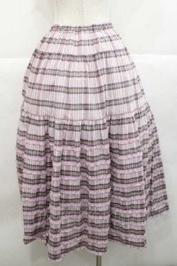 画像2: PINK HOUSE / オリジナルチェックＸギンガムチェックスカート  ピンクチェック I-25-11-27-072-LO-SK-SA-ZI