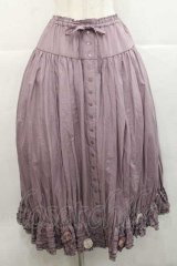 PINK HOUSE / パンジーレース使いローンスカート  ラベンダー I-25-11-27-073-LO-SK-SA-ZI