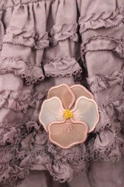 画像4: PINK HOUSE / パンジーレース使いローンスカート  ラベンダー I-25-11-27-073-LO-SK-SA-ZI