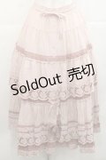 PINK HOUSE / ローズレース使いスカート  ピンク I-25-11-27-074-LO-SK-SA-ZI