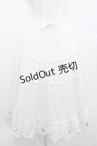 PINK HOUSE / フルーツ刺繍ローンスカート  アイボリー I-25-11-27-075-LO-SK-SA-ZI