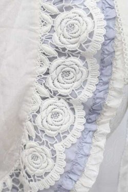 画像3: PINK HOUSE / ローズレース使いエプロン  アイボリー×ブルー I-25-11-27-076-LO-ZA-SA-ZI