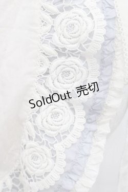 画像3: PINK HOUSE / ローズレース使いエプロン  アイボリー×ブルー I-25-11-27-076-LO-ZA-SA-ZI