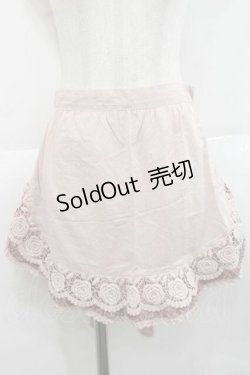 画像1: PINK HOUSE / ローズレース使いエプロン  ピンク I-25-11-27-077-LO-ZA-SA-ZI