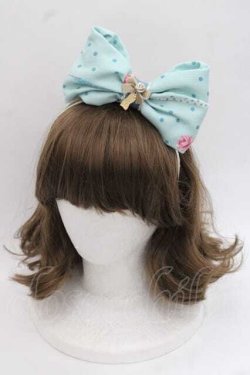 画像1: Emily Temple cute / ローズブーケリボンカチューシャ  ミントドット I-25-11-27-080-ET-AC-SA-ZI