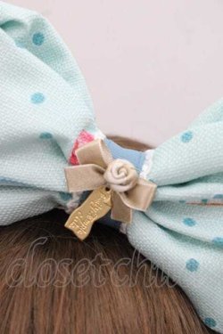 画像2: Emily Temple cute / ローズブーケリボンカチューシャ  ミントドット I-25-11-27-080-ET-AC-SA-ZI