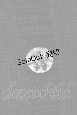 画像4: metamorphose / りんご刺繍ニットカーディガン  黒Ｘ白 I-25-11-27-012-ME-TO-SA-ZI