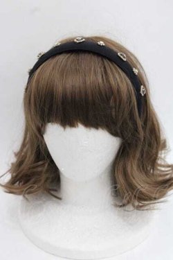 画像1: LOLITAその他(お買取対象外) / ビジューカチューシャ  黒 I-25-11-27-086-LO-AC-SA-ZI