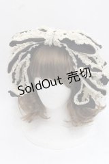 Hoshibako Works / お人形風シャンティクリームリボンカチューシャ  黒 I-25-11-27-087-LO-AC-SA-ZI