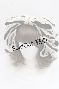 Hoshibako Works / お人形風シャンティクリームリボンカチューシャ  黒 I-25-11-27-087-LO-AC-SA-ZI