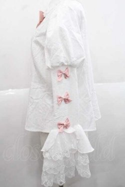 画像3: To Alice / ヴィンテージドールブラウス L 白Ｘピンク I-25-11-27-001-LO-BL-SA-ZI