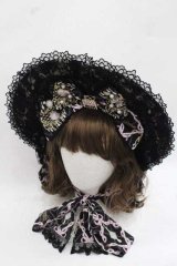 Angelic Pretty / Romantic Jewelryボンネット  黒 I-25-11-27-089-AP-AC-SA-ZI