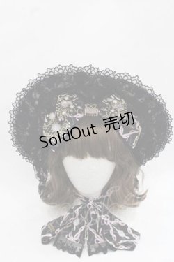 画像2: Angelic Pretty / Romantic Jewelryボンネット  黒 I-25-11-27-089-AP-AC-SA-ZI