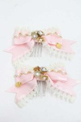 BABY,THE STARS SHINE BRIGHT / Lady Victorian Jewelryリボンコーム  ピンク I-25-11-27-093-BA-AC-SA-ZI